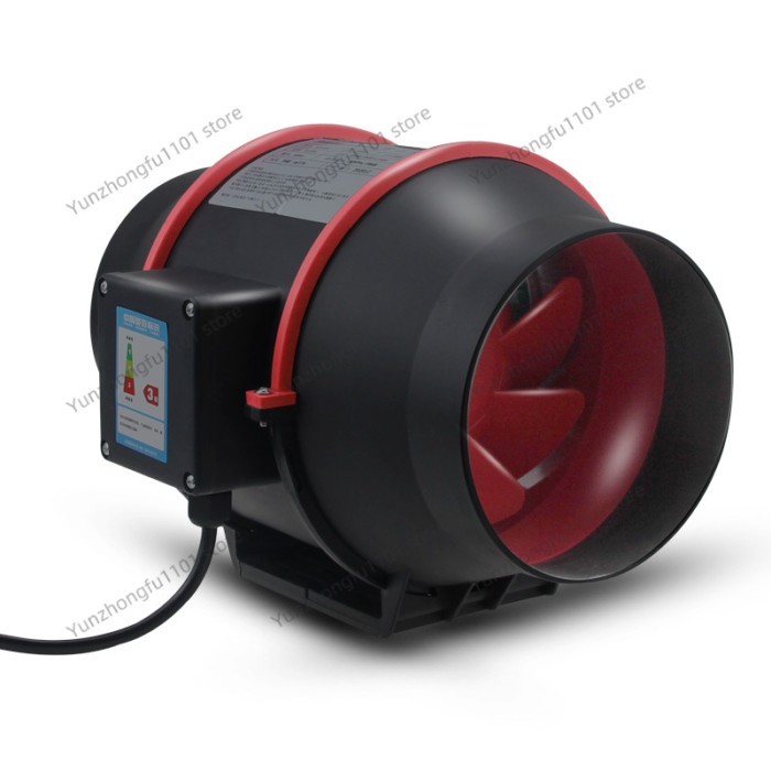 4Inch/6Inch/8 Inch, Round Duct Fan, Black Outlet Fan 110V US Standard British Standard 220v Europea