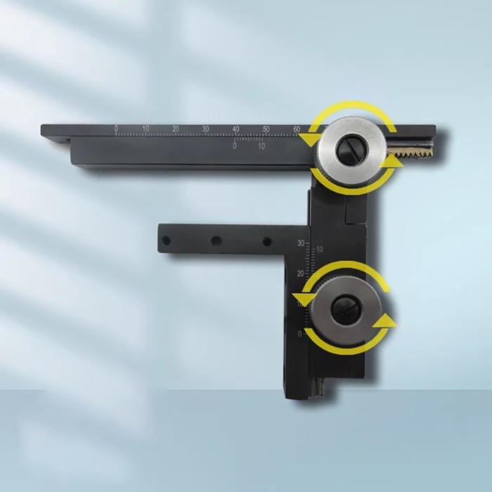 Metal Aluminum Alloy Microscope Moving Stage with Scale, X/Y Axis Adjustable Precision Micrometer S