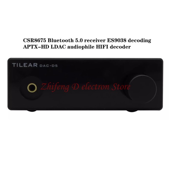 CSR8675 Bluetooth 5.0 receiver ES9038 decodes APTX-HD LDAC audiophile HIFI decoder, supports SBC, A