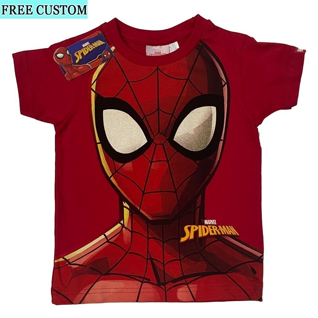 Avengers Spiderman Pattern 3D Printing T-shirt Boys Kids Red T-Shirt