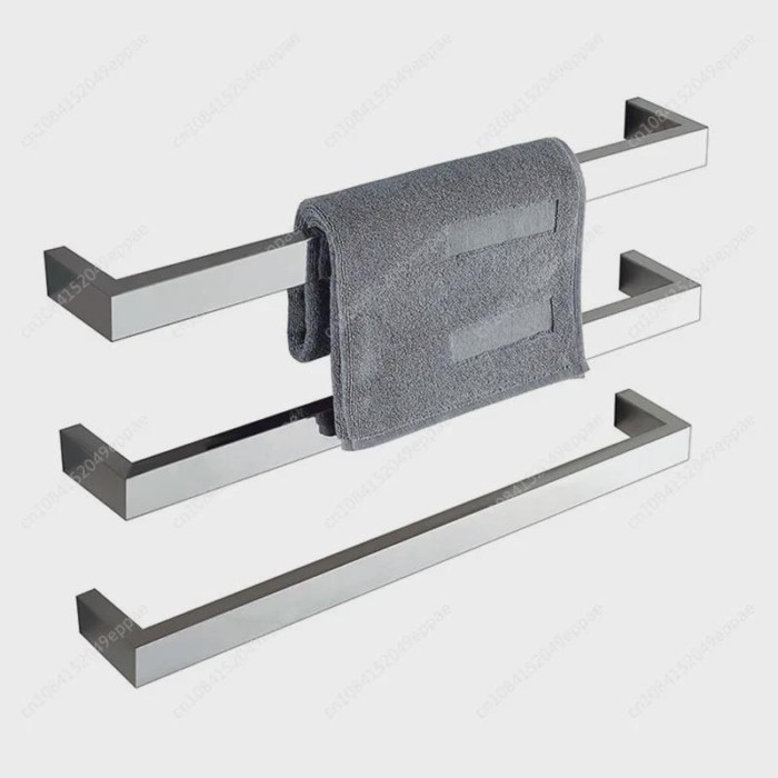 1 pcs Electric Wall Mounted Towel Warmer Rail Heated Rack 304 stainless steel Fashion Square towel