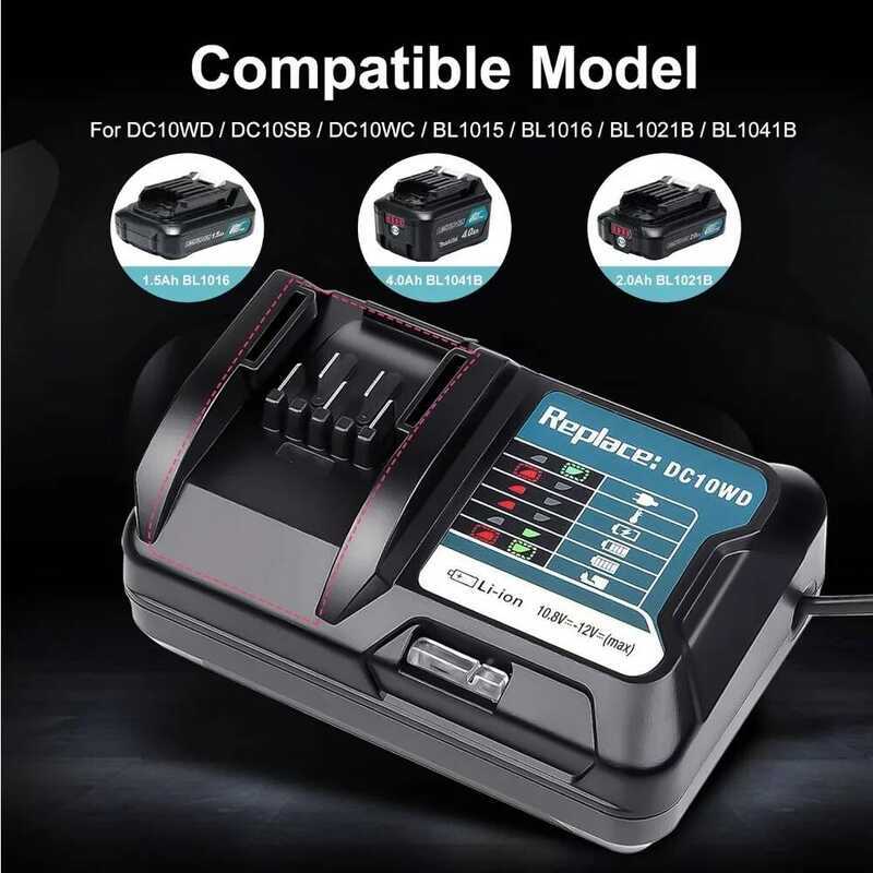 DC10WD BL1015 แบตเตอรี่เปลี่ยนสําหรับ MAKITA 10.8V 12V BL1016 BL1021B BL1041B FD05 DT03 RJ03Z SH02Z 