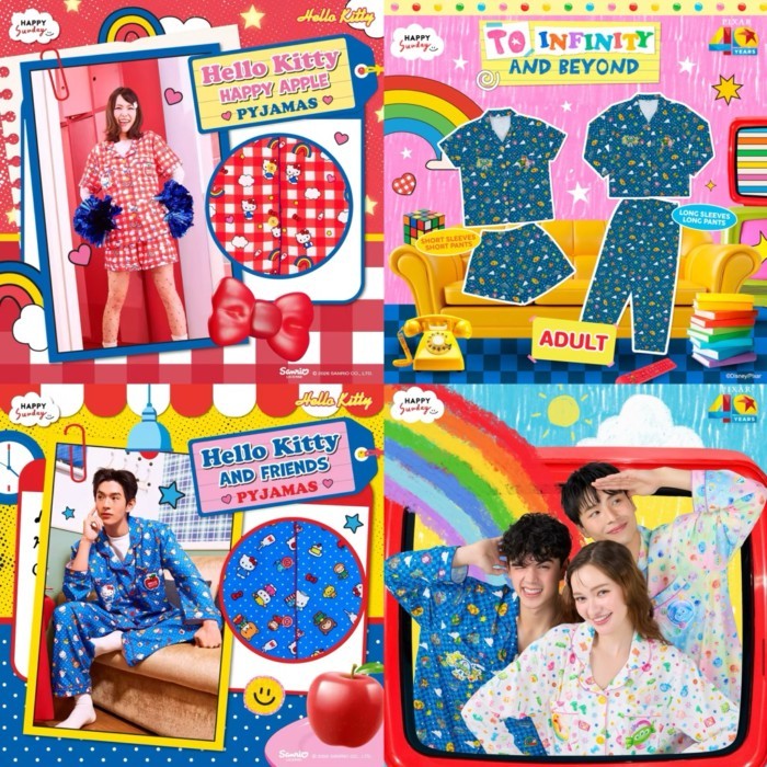 (NEW) ชุดนอน HAPPY SUNDAY PYJAMAS | ชุดนอนดิสนีย์ พร้อมส่ง สินค้าของแท้100%