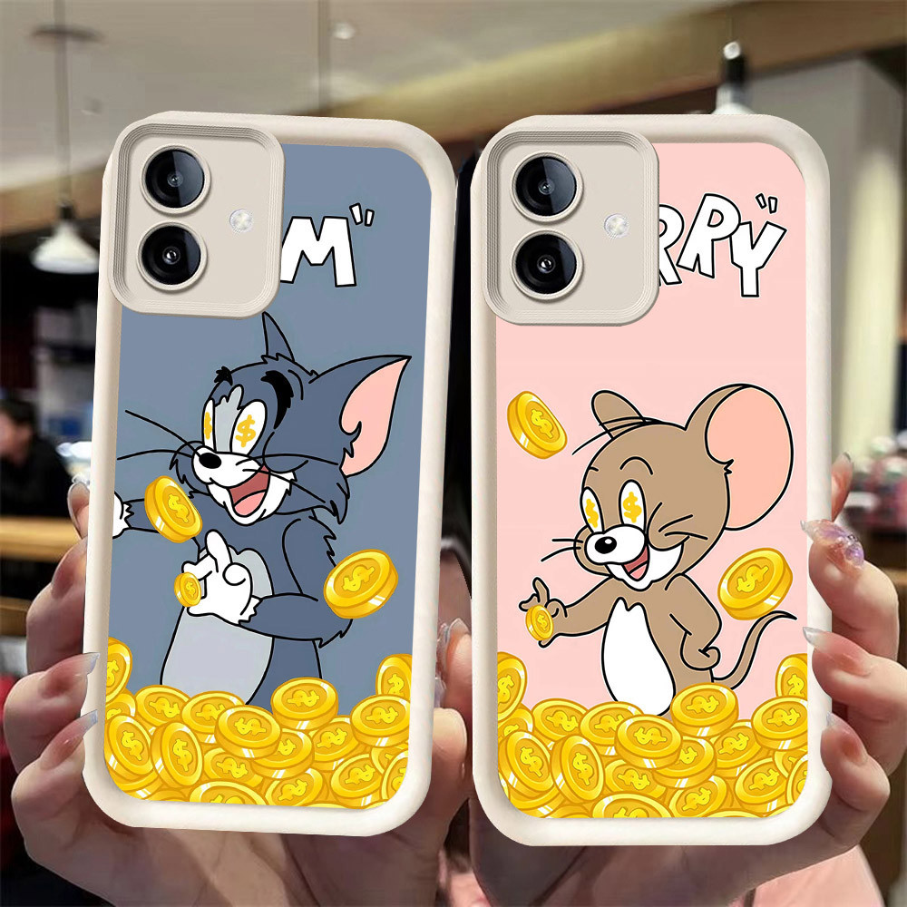 J-27 Cat gold Mouse ดำขาวชมพูเคสโทรศัพท์หรับ Samsung Galaxy A03 A07 A05 A04E A06 A04 5G