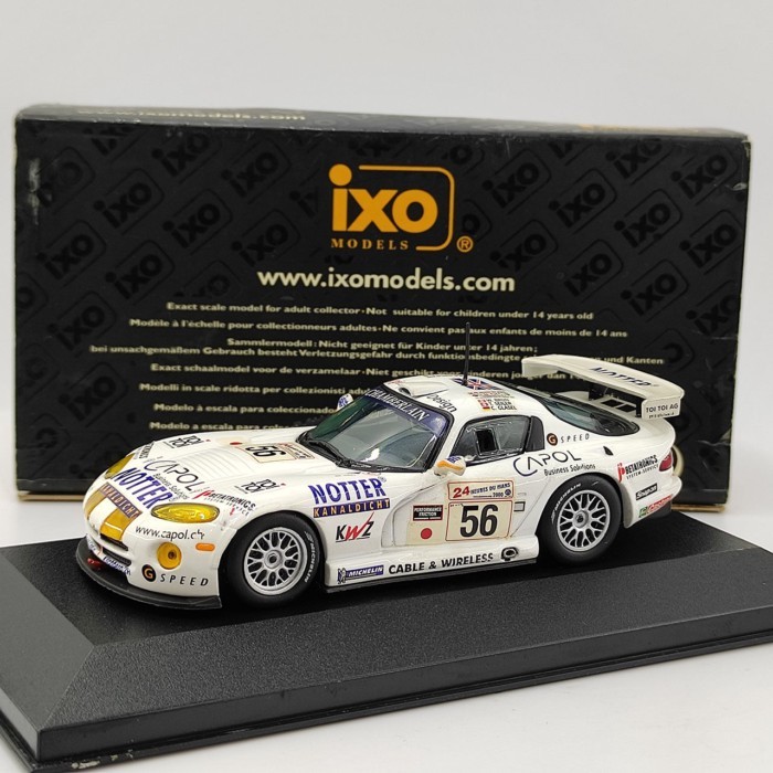 IXO 1: 43 BMW BMW M3 GTR V8 #56 โมเดลรถอัลลอยมีตําหนิเล็กน้อย
