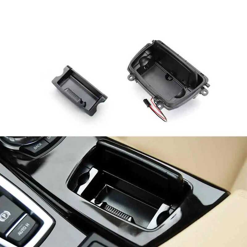ที่เขี่ยบุหรี่ในรถยนต์ ฝาครอบกล่องที่เขี่ยบุหรี่คอนโซลกลาง ABS สำหรับ BMW 5 Series F10 F18 520 523 5