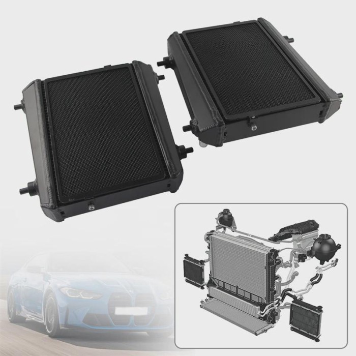 Upgrade Auxiliary Left&Right Sides Radiator Kit Fits for BMW G8X G80 M3 G82 M4&G87 M2 2021+ S58 Eng