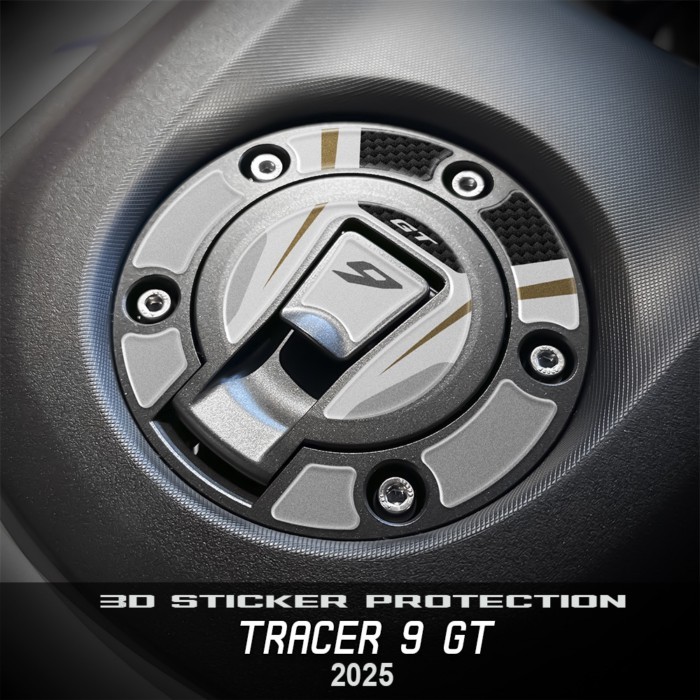 For Tracer 9 GT 2025 Accessories 9GT Ceramic Ice - Motorcycle Fuel Cap Protector 3D Gel Sticker