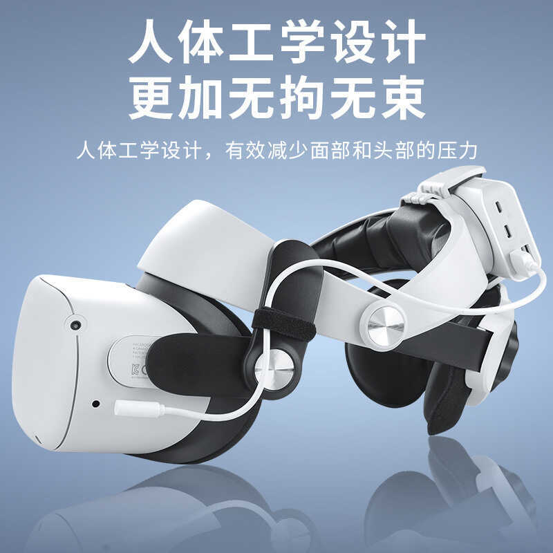Elite Strap เหมาะสําหรับ Oculus quest2 Head Wearable Clip-On Power Bank Power Bank Head Wear VR Acce