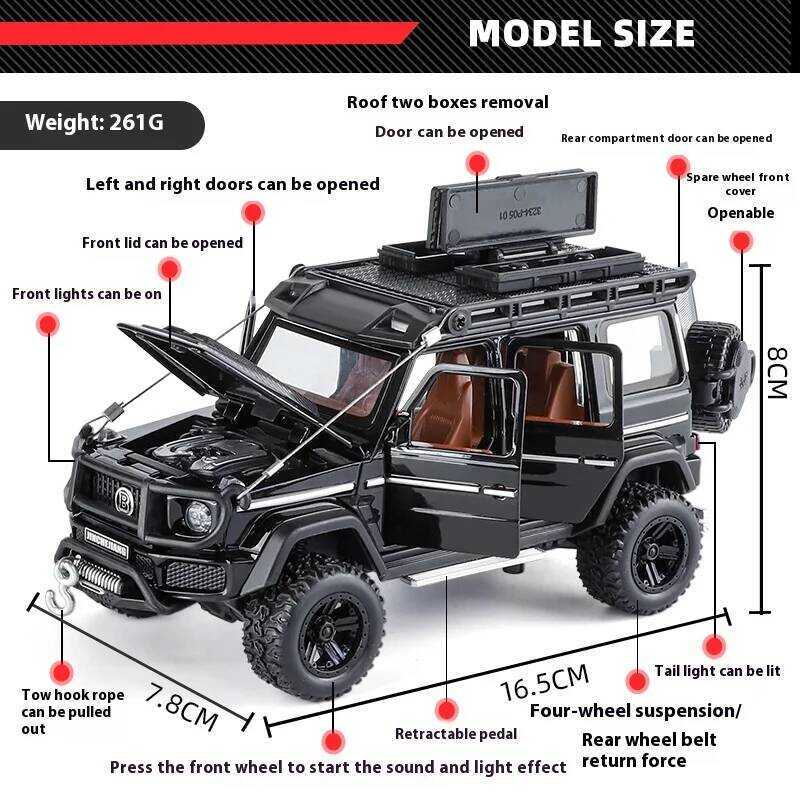 Benz G550 4X4 Off Road S Alloy Diecast Model Car Library Bookcase Decorative Ornament Collectibles