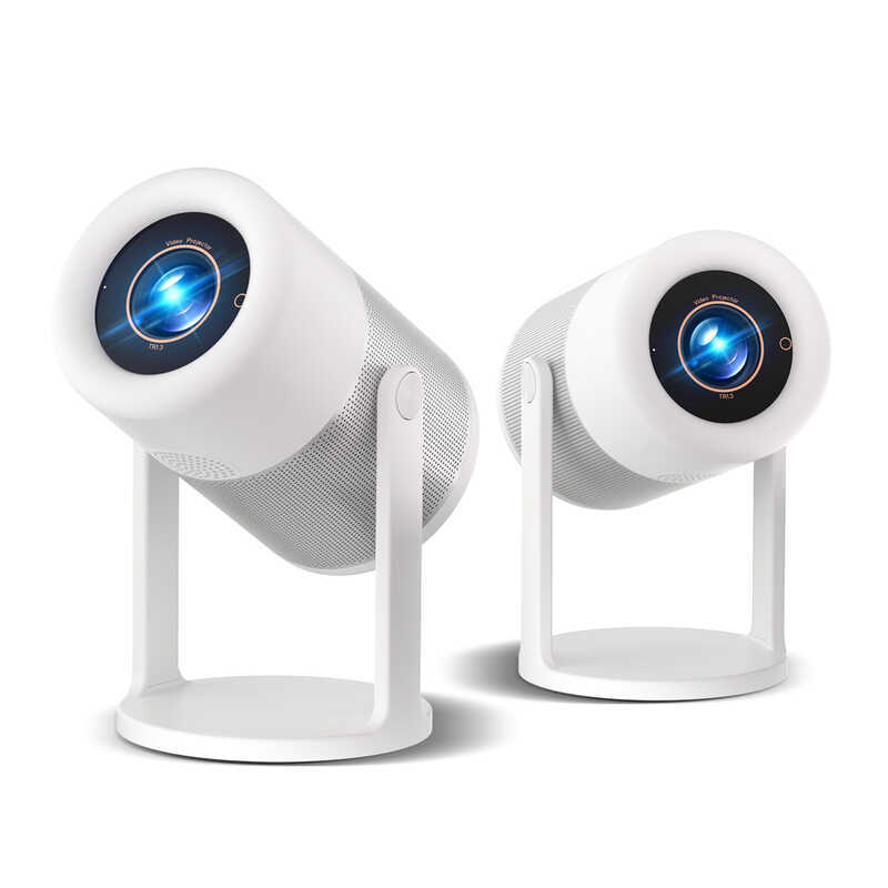 J1 โปรเจคเตอร์ในครัวเรือน Gimbal Barrel HD ขนาดเล็กกลางแจ้ง Mini wifi Home Cinema โปรเจคเตอร์