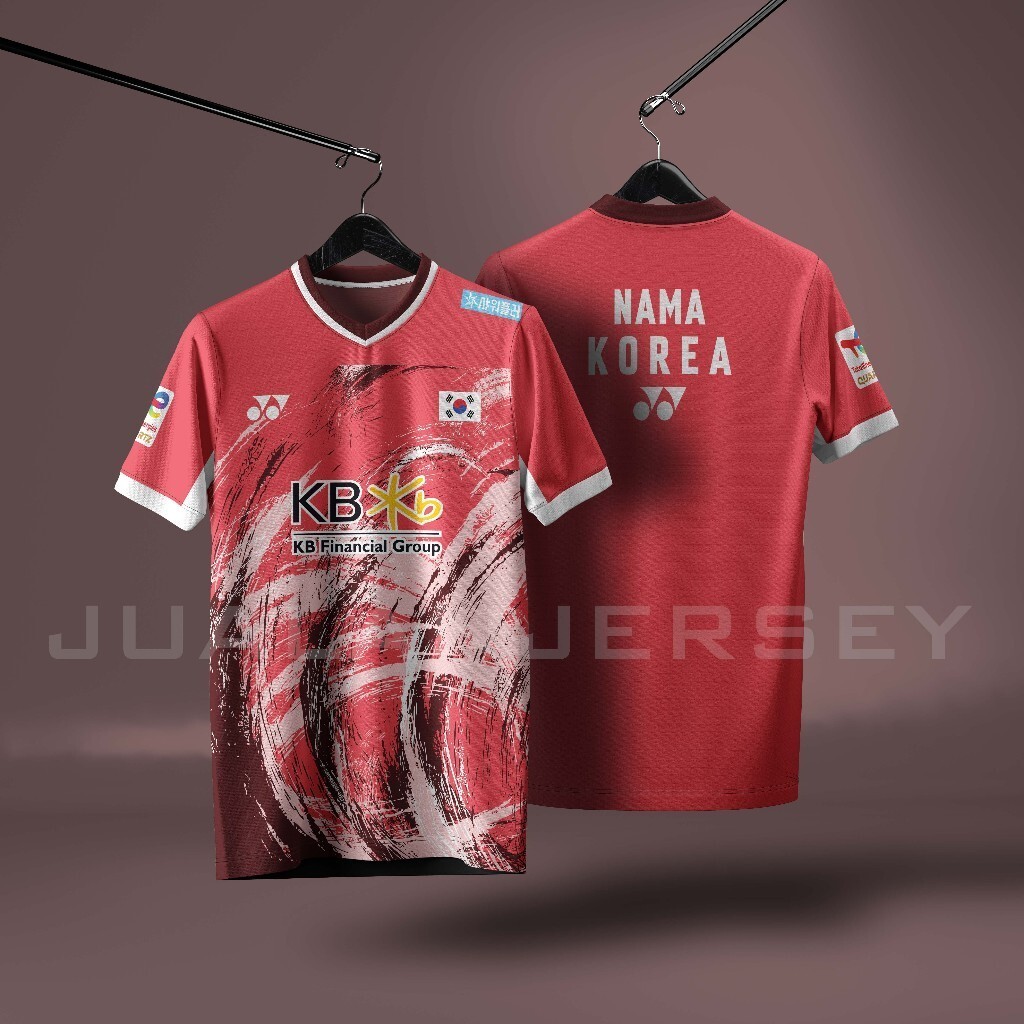 เสื้อ NICKNAME แบบกําหนดเองฟรี BAJU BADMINTON KOREA SERIES AN SEE YOUNG