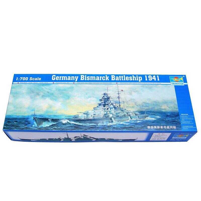 & Trumpeter | Assembling Military Model Bismarck Battleship 1/700