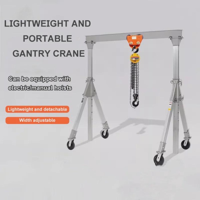 Mobile Gantry Crane Small Portable Gantry Crane Detachable Lightweight Aluminum Alloy Gantry Crane