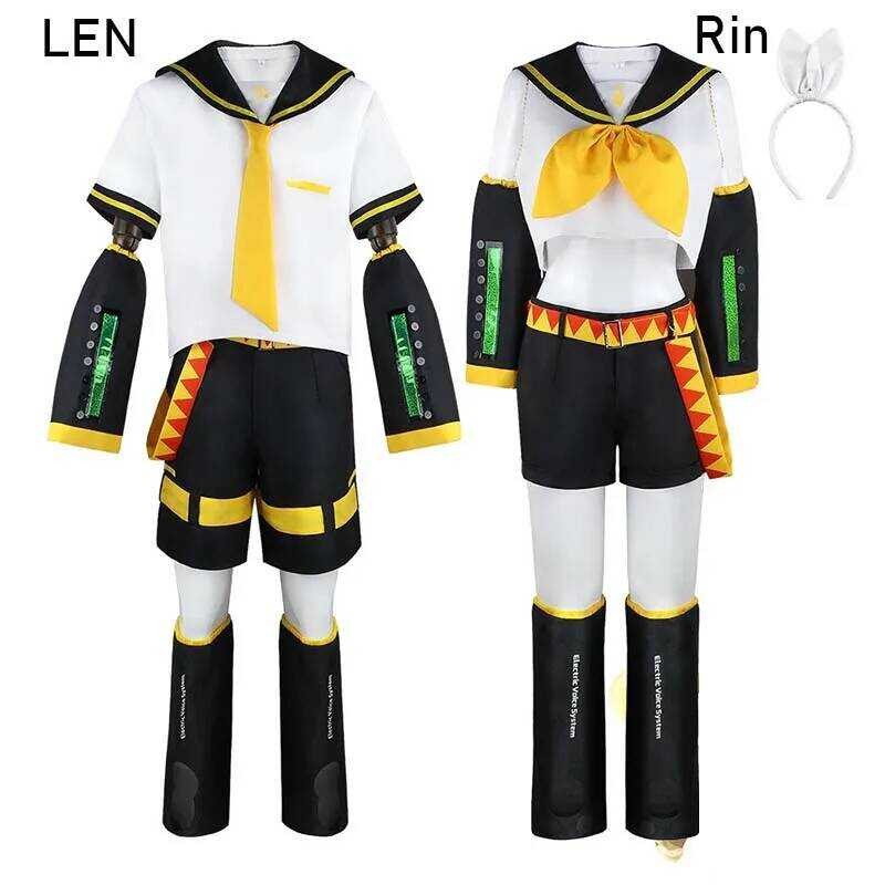 C Anime Rin Len Cosplay Costume Len Rin Cosplay Len Costume Kagamine JK Uniform For Halloween Comic