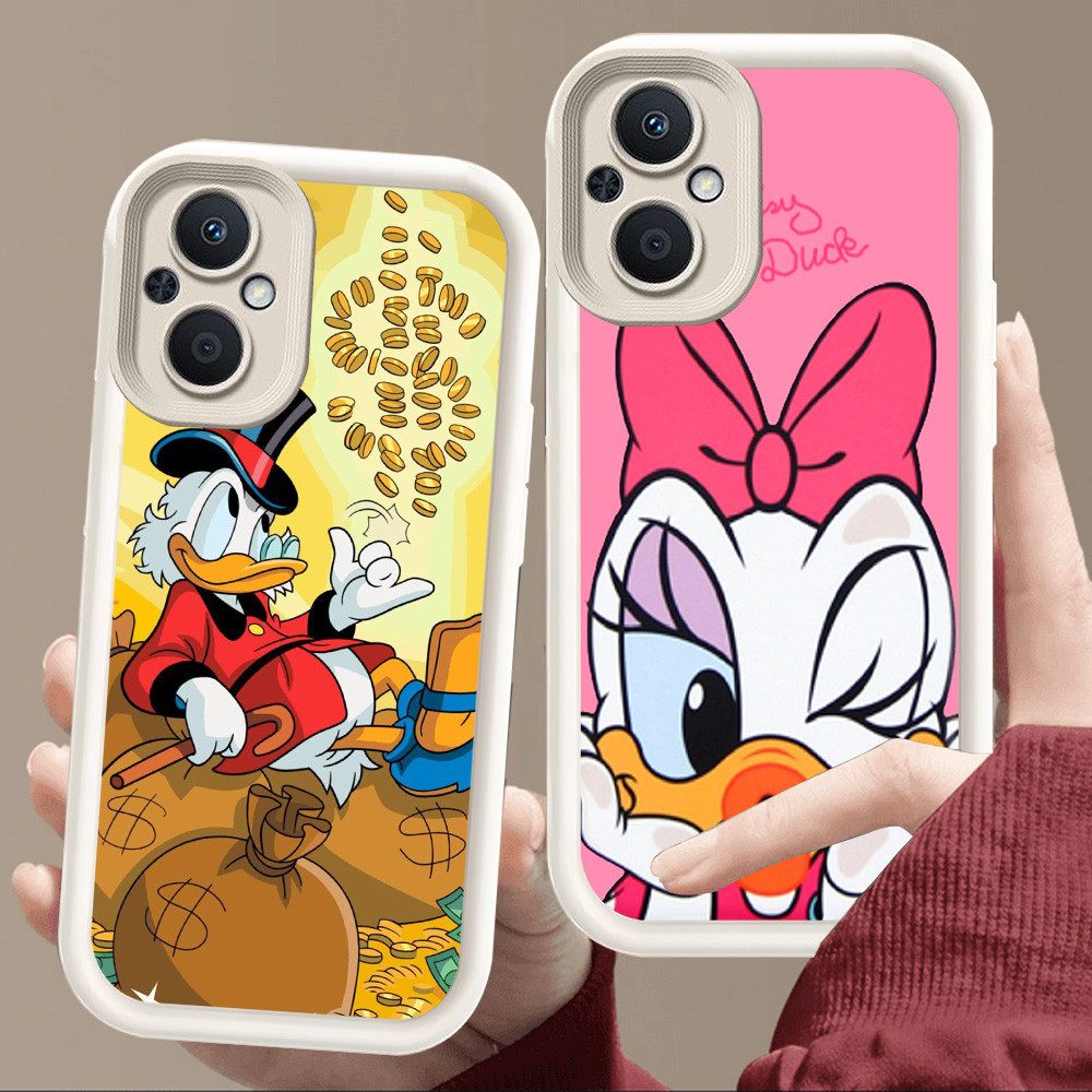 เคสสําหรับ OPPO Reno 7Z Find X5 8 7 8Z Lite 5G Soft White E22 Donald Duck