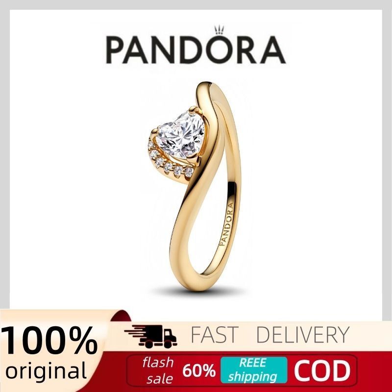 Pandora Wavy Heart Ring
