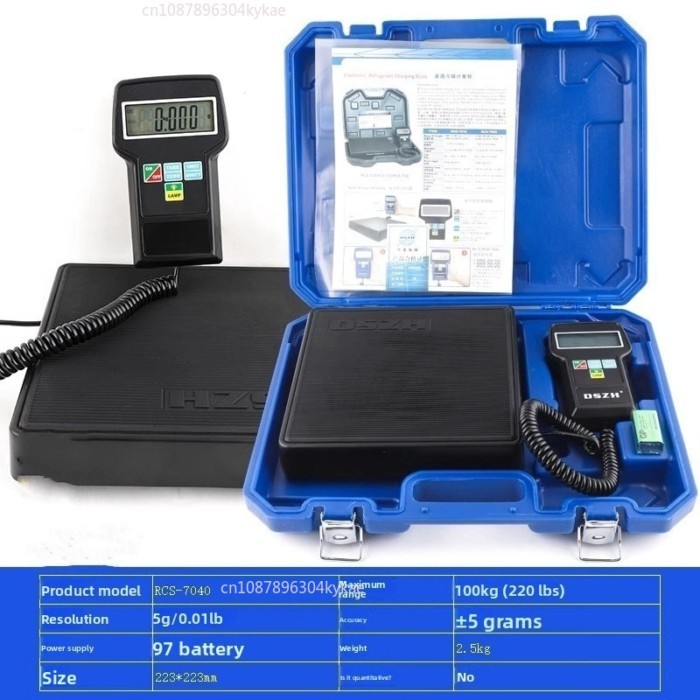 RCS-7040 Refrigerant Filling Scale High-precision Portable Refrigerant Freon Filling Scale KG/LB/OZ