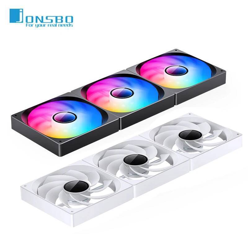 JONSBO ZW-140 ARGB Case Fan 14CM Wireless Splicing Combined Fan PWM 3 IN 1 Forward/Reverse Cooling F