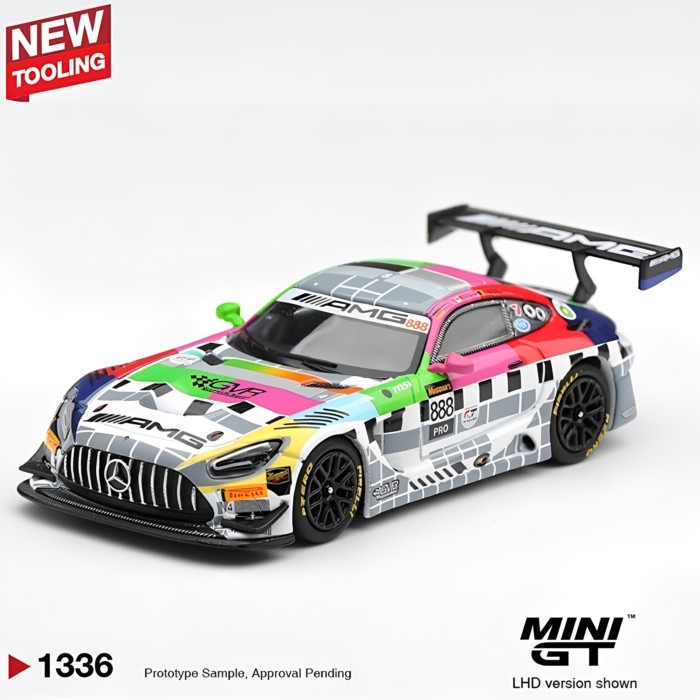 MINIGT1: 64 Mercedes-Benz AMG GT3 GMR No. โมเดลจําลองรถแข่ง 888#1336