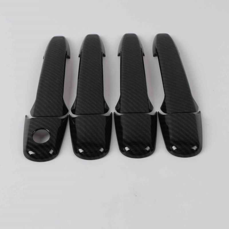 เหมาะสําหรับ 26-2011 Lincoln MKZ MKX จับด้านนอกประตูประตูชามคาร์บอนไฟเบอร์ดัดแปลงตกแต่ง