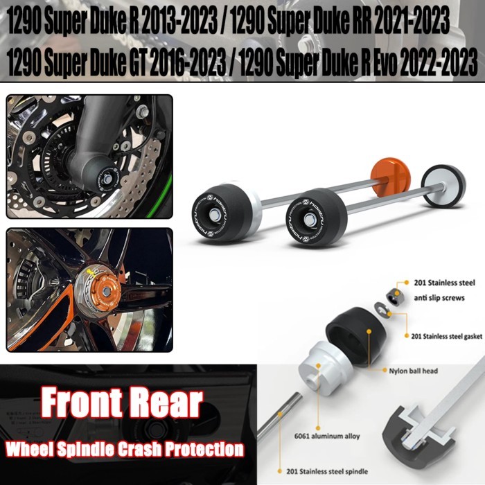 FOR KTM 1290 Super DuKe R/RR & 1290 Super DuKe GT & 1290 Super DuKe R Evo 2013-2023 Front Rear whee