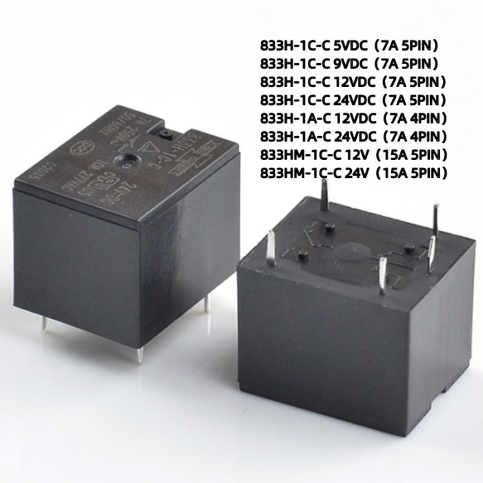10PCS 100% Original New SONG CHUAN 833H-1C-C 833H-1C-C-12VDC 833H-1C-C-DC12V 10A 5PINS 12VDC Power