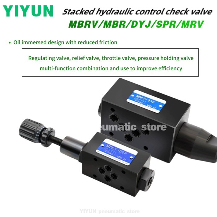 MBRV-02P 02A 02B 03P 03A 03B-A B C H MBR-02P 02A 02B 03P 03A 03B-1 2 3 YIYUN Pneumatic Stacked Hydr
