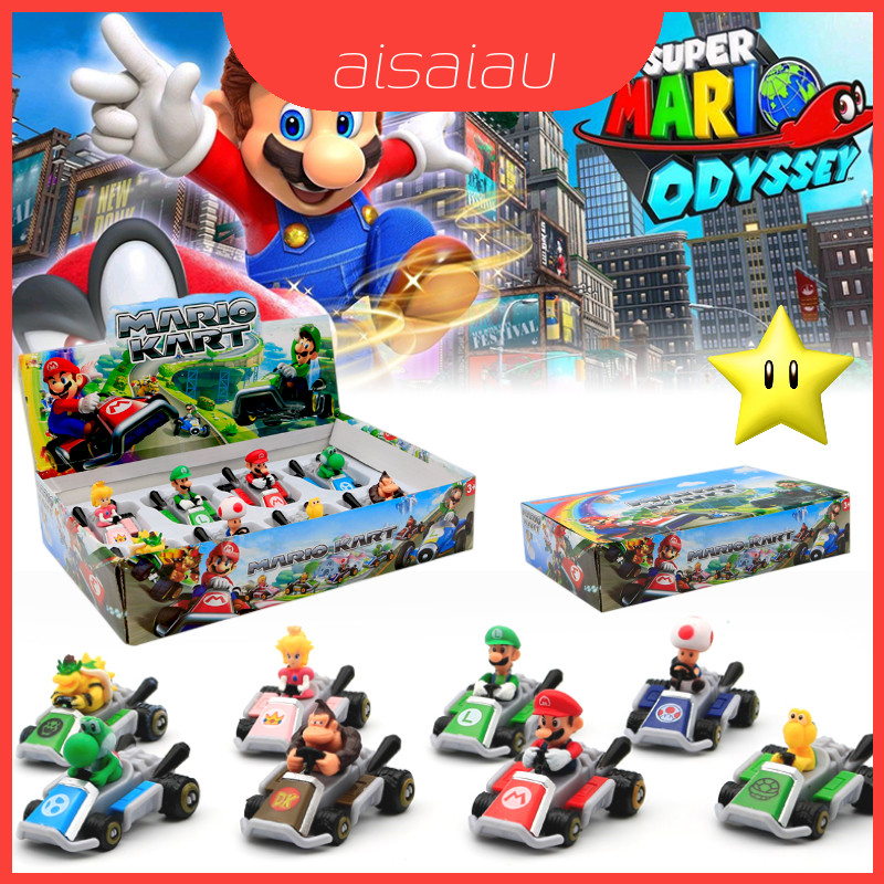 Mario Party Gokart Racing Figures เหมาะสําหรับพัฒนาทักษะมอเตอร์ Fine
