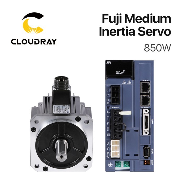 Cloudray Fuji Servo Motor Driver Kits 850W AC 14.01N.m 1500r/min GYL851B6-TG2 Servo Motor + 200-240