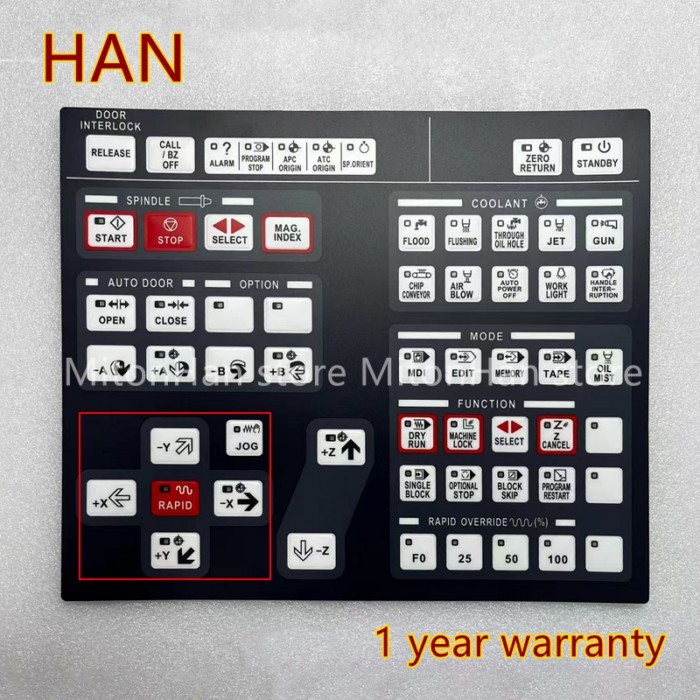New For Kia Wia Machining Center VX400 VX500 HI-V50D HIV50D Membrane Keyboard Button Keypad Film (1