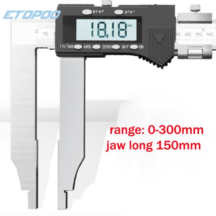 300mm X 150mm Digital Caliper / Vernier Caliper Heavy Duty Digital Vernier Caliper 0-300mm with Lon
