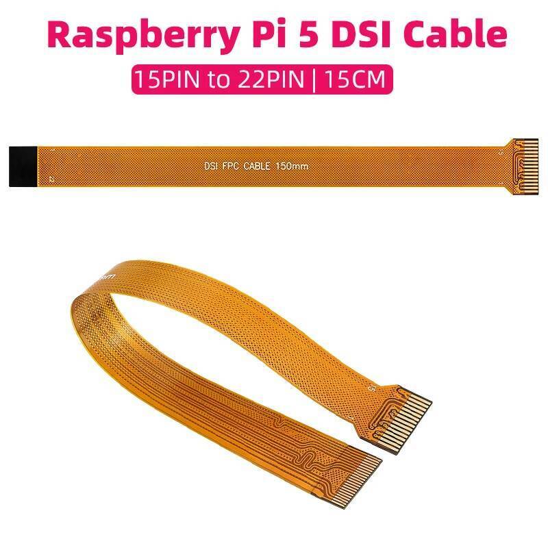 Raspberry Pi 5 DSI สาย 22Pin to 15Pin ยืดหยุ่นแบนสายเชื่อมต่อ FPC สําหรับ RPI 5 Pi5 DSI จอแสดงผลหน้า