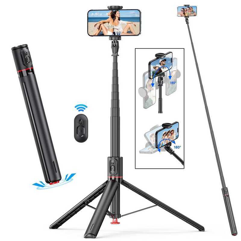 70 "อัตโนมัติเปิดและโทรศัพท์Selfie Stickขาตั้งกล้องพร้อมรีโมทสําหรับTiktok Video Recording Travel Vl