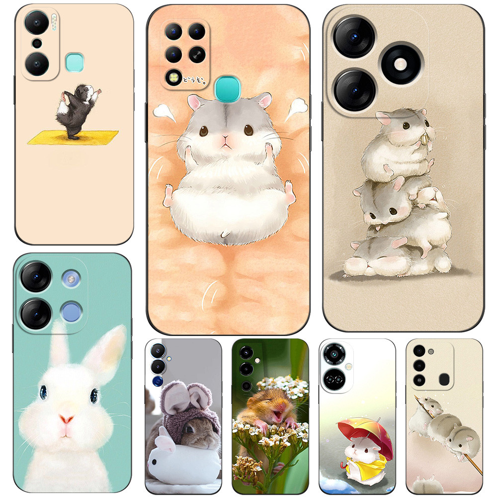 สําหรับ TECNO POVA NEO 2 NEO 5G LE6J 4 PRO LG8N ฝาครอบโทรศัพท์กระต่ายเมาส์หนูแฮมสเตอร์