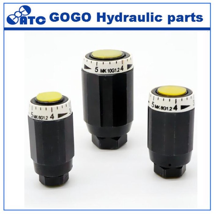 MG6 / MK6 MK8 /MG8  MK / MG10 MK MG 15  Hydraulic pipe type one-way throttle valve  variable flow h