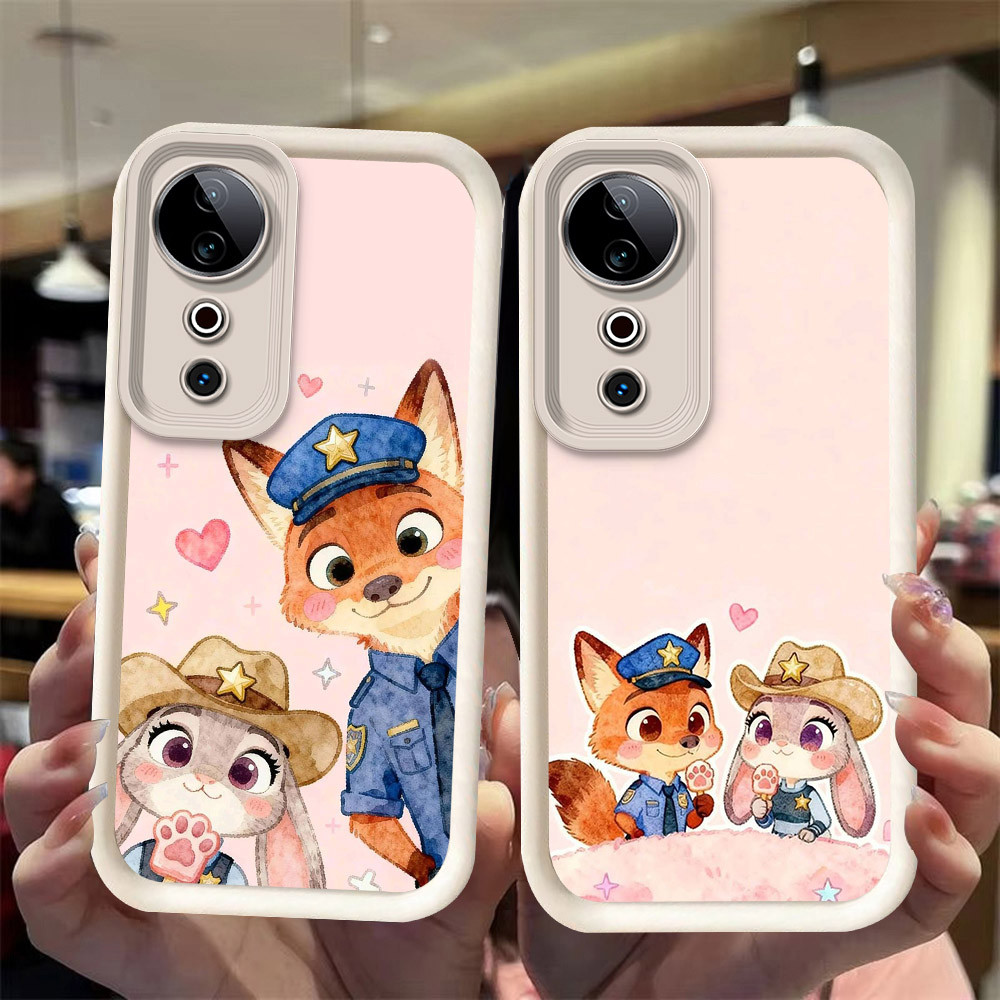 J-14 Zootopia ดำขาวชมพูเคสโทรศัพท์หรับ VIVO V50E V40 V50 5G
