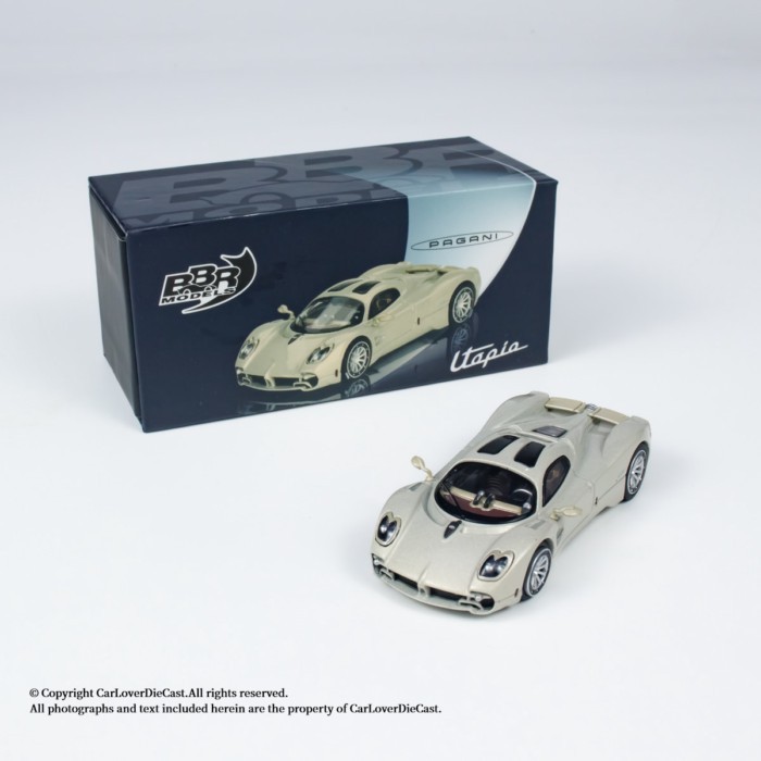 BBR 1: 64 Pagani Utopia Pagani Utopia White Presentation Alloy Car Model