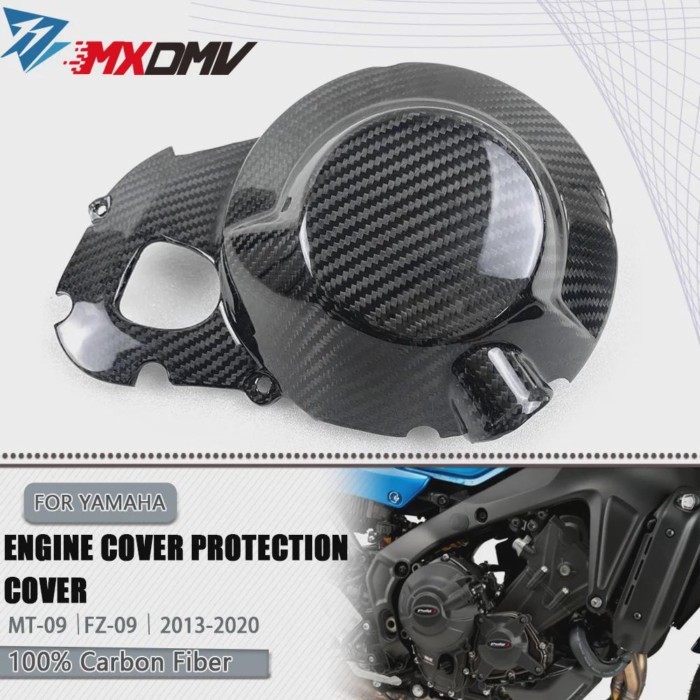 100% 3K Carbon Fiber Motorcycle Accessories Engine Cover Protection Cover For Yamaha MT09 MT-09 FZ0