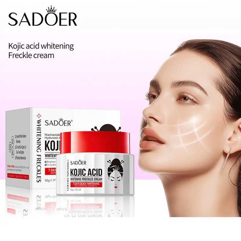 Kojic Acid Whitening&Spot Removing Cream 50g ครีมบํารุงผิวหน้าให้ความชุ่มชื้น&กระจ่างใส