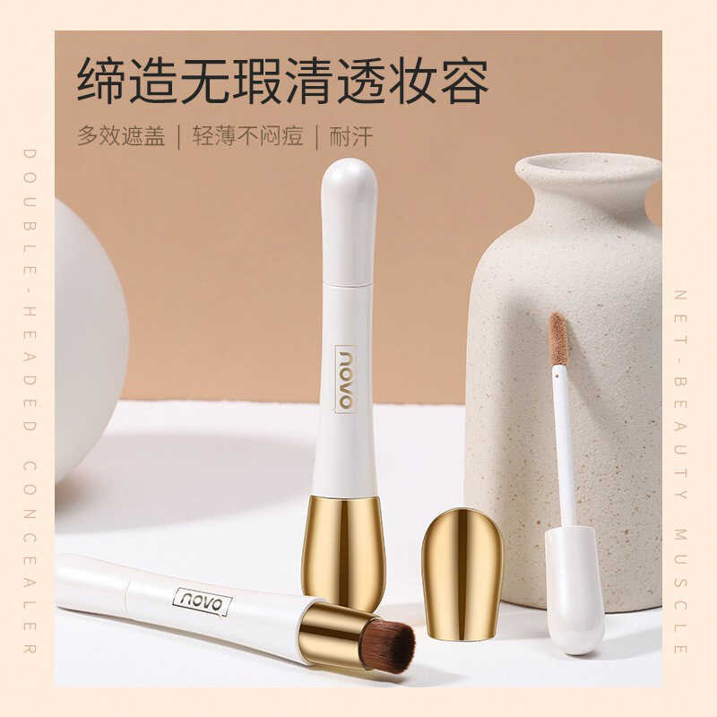 NOVO ทําความสะอาดความงาม Double-Ended คอนซีลเลอร์ Stick คอนซีลเลอร์ปากกาคอนซีลเลอร์ Dark Circles จุด