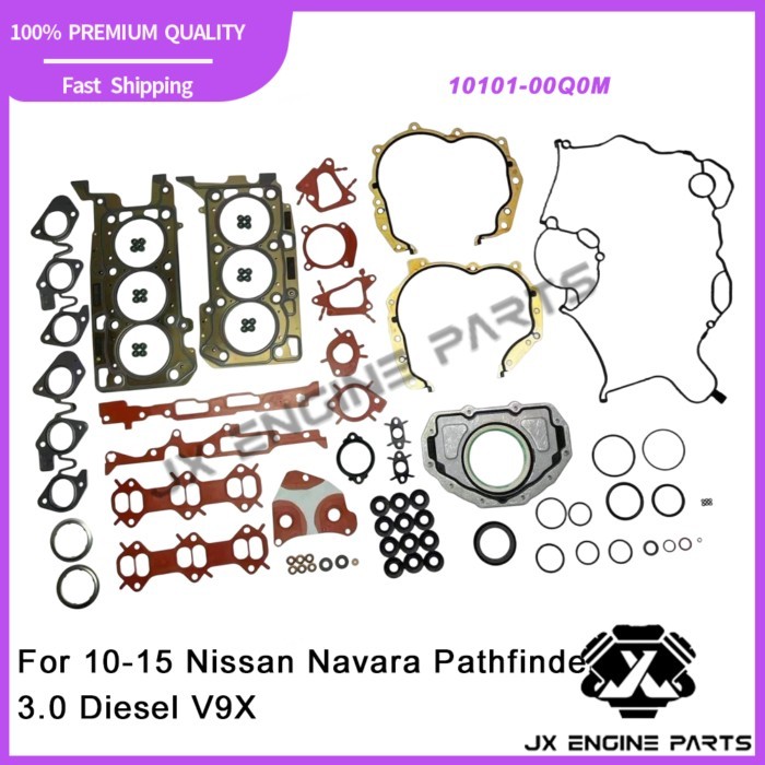 V9X Engine Rebuild Kit Cylinder Full Head Gasket Set Fit 3.0 T L Diesel For Nissan Navara D40 STX55