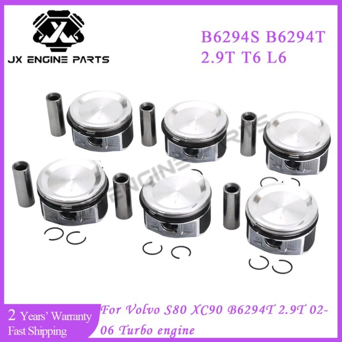 B6294S B6294T Engine Rebuild Kit Piston & Piston Ring Set For Volvo 2.9 S80 XC90 2.9T 2.9L T6 L6 GA