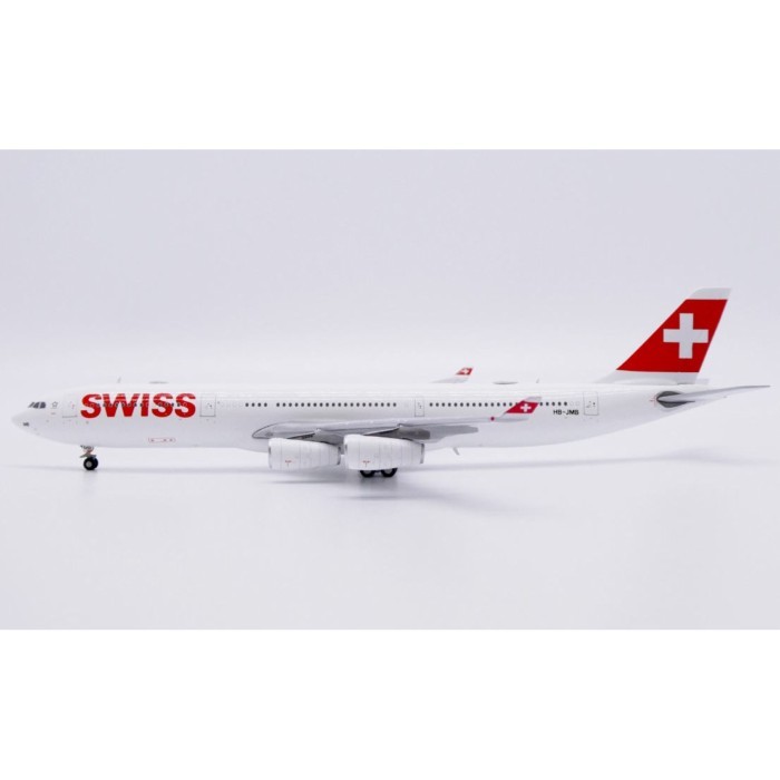 พร้อมสต็อก JC Wings 1: 400 Swiss Airlines A340-300 HB-JMB โมเดลเครื่องบินโลหะผสมออกจากโมเดลรถพิมพ์
