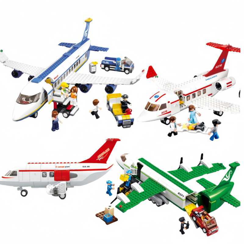 ocks Aircraft /Air Ambulance /Cargo Aircraft/ International Airport Model Toy Eduional Kit For Kids