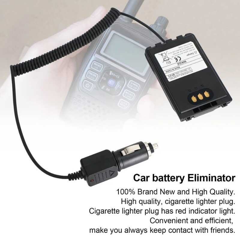▥ ICOM 12/24V แบตเตอรี่อีลิมิเตอร์อะแดปเตอร์ชาร์จไฟในรถยนต์สำหรับ Bp-272 Id-31 Id-51 Id-31A Id-