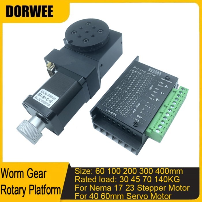 Motorized Hollow Rotating Platform Nema 17 34 Reducer Electric Rotary Positioning Indexing Plate In