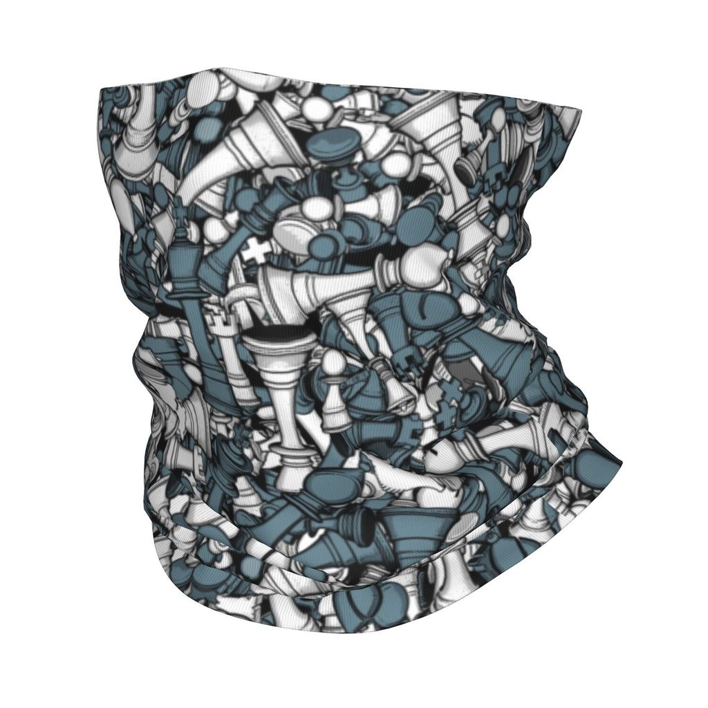 Custom Chess Master Bandana ฤดูหนาวคออุ่นผู้หญิง Windproof Wrap Face ผ้าพันคอสําหรับสกี Checkmate เค