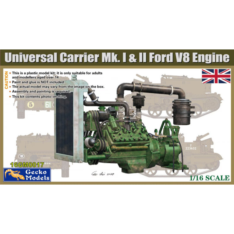 Gecko Models 16GM0017 Universal Carrier Mk. I & II Ford V8 Engine 1/16 Detail set