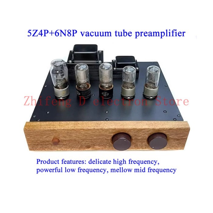 5Z4P+6N8P vacuum tube preamplifier. Delicate high frequency, powerful low frequency, and mellow mid